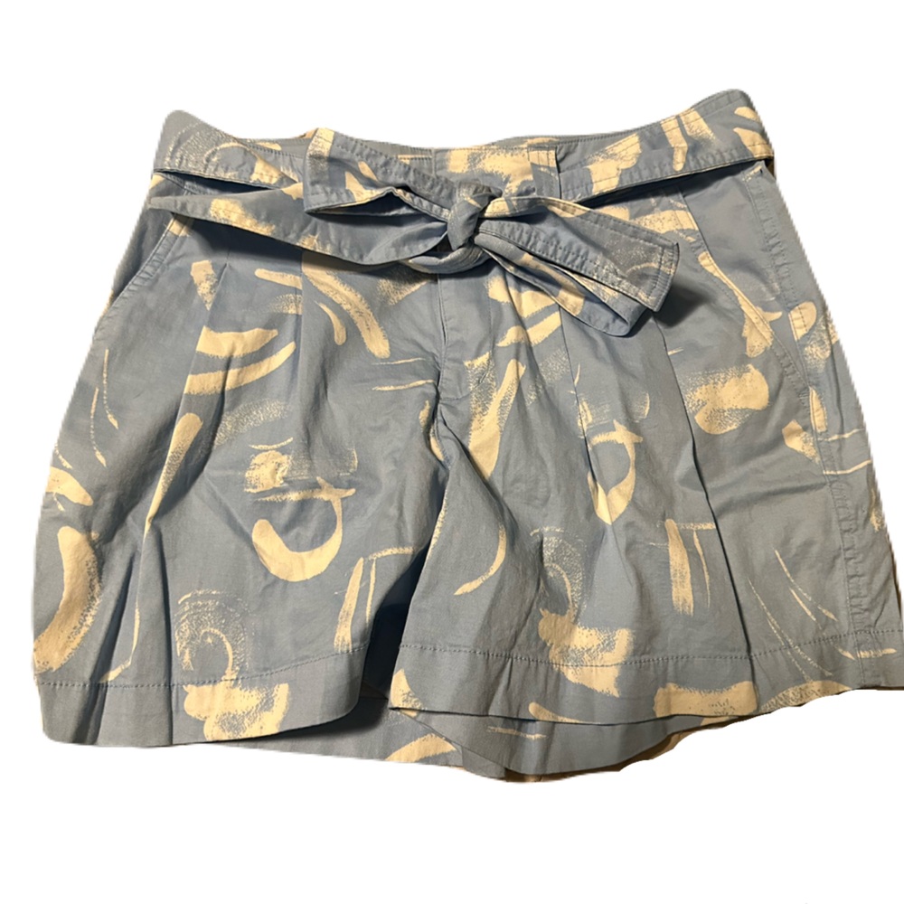 Blue and Cream Patterned Shorts